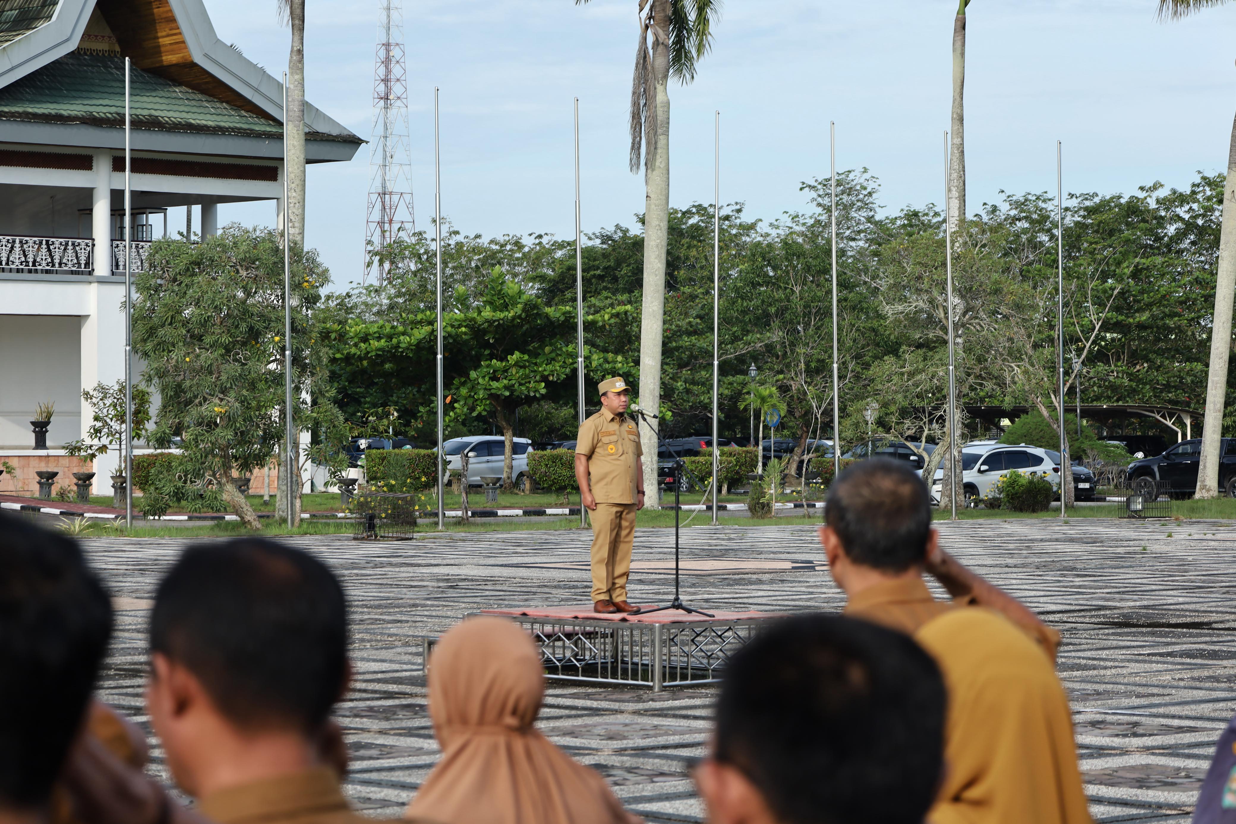 Meski Kondisi Keuangan Belum Stabil, Wabup Siak Ajak ASN Tetap Fokus Kerja